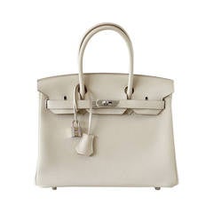 Hermes Birkin 30 Blanc White Epsom Gold Hardware #R - Vendome Monte Carlo