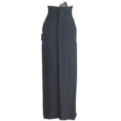 Jean Paul Gaultier Skirt Vintage Menswear Influenced Pinstripe Rear Dtl 40 6 nw