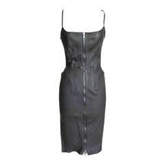 GIVENCHY dress stretch lambskin exquisite shape and detailing 38 6 mint