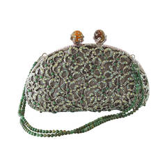 EDIDI Bag Exquisite Swarovksi Diamante Jade Accented Evening Purse NWT 3