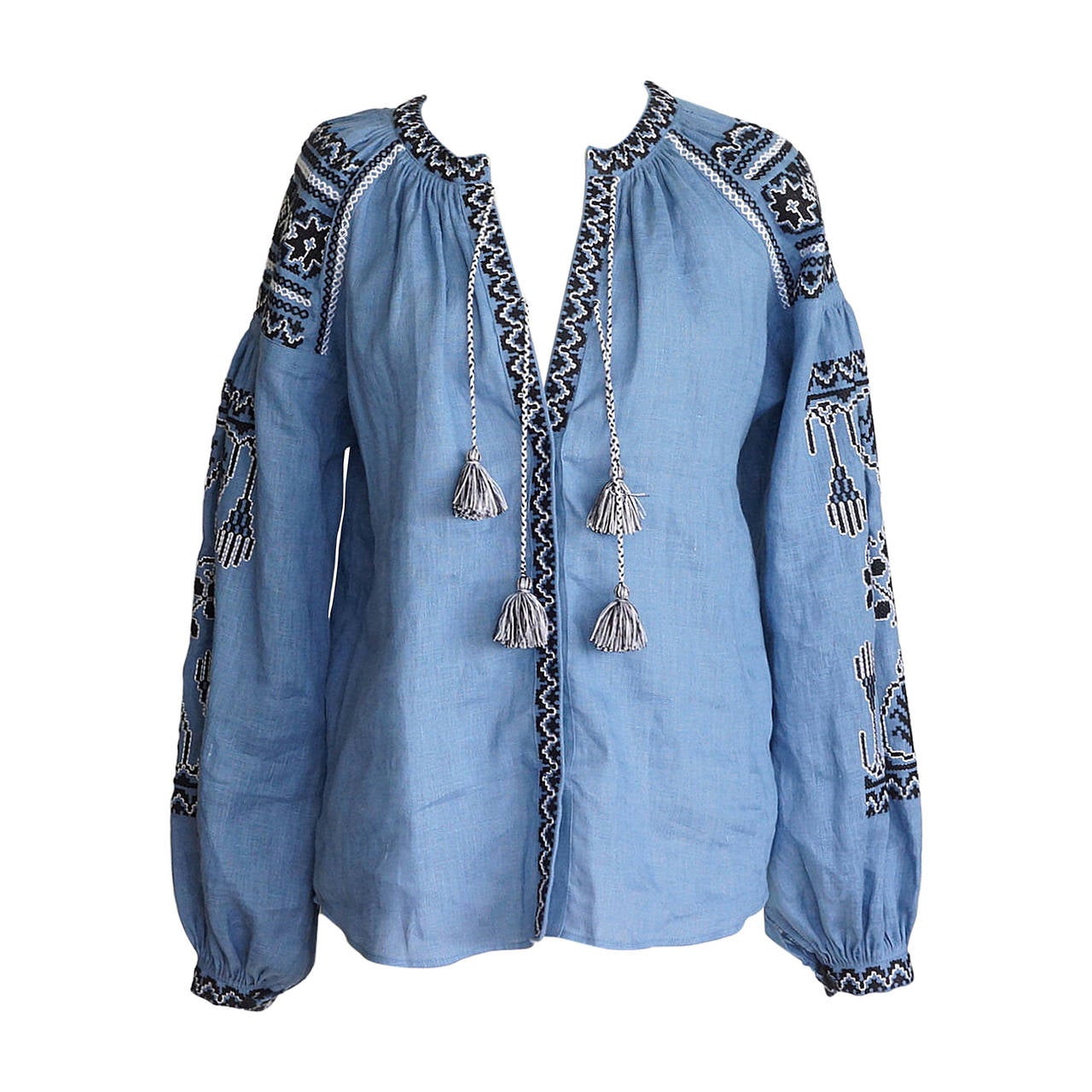 Vyshyvanka VITA KIN top hand embroidered linen New SOLD OUT fashionista lust