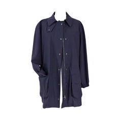 GIORGIO ARMANI Jacket navy Loro Piana storm system wool windbreaker 44 10 MINT 4