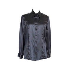 GIORGIO ARMANI top black charming hidden lace inset fits 46 NEW 5