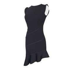 VALENTINO dress asymmetrical ruffle hem shoulder waist detail M 5