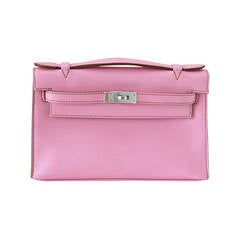 Hermes Kelly Pochette Coveted 5P Pink Holy Grail New 6