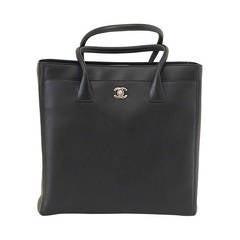 CHANEL bag Tall Cerf Tote black deerskin NEW