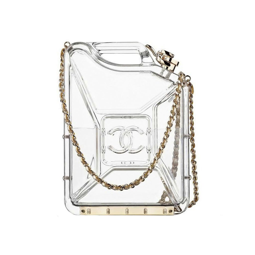 CHANEL bag Jerry Can clear Plexi Limited Edition 2015 Cruise crazy fabulous