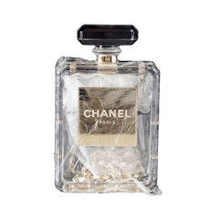 Chanel Bag No.5 Perfume Bottle Clutch Clear Plexiglass Limited Edition –  Mightychic