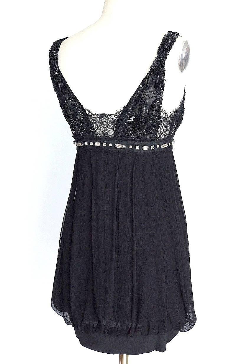 Collette Dinnigan Dress Lace Beading and Stones S New In New Condition For Sale In Miami, FL