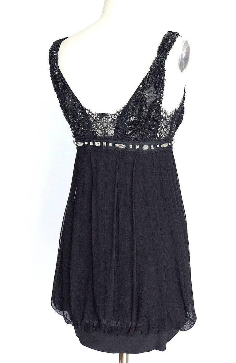 Collette Dinnigan Dress Lace Beading Stones S new For Sale at 1stdibs