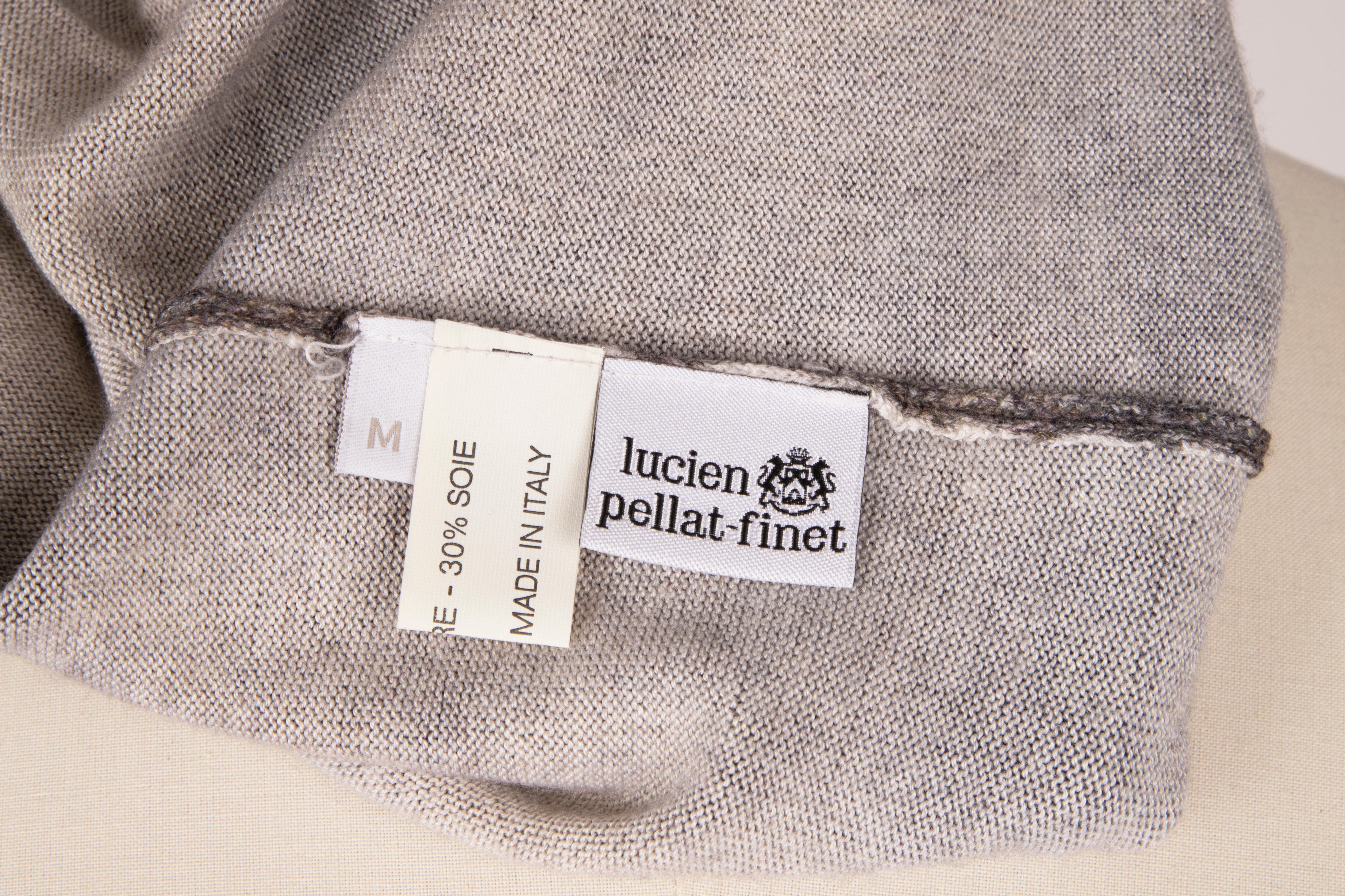 Lucien Pellat-Finet Top en cachemire et soie imprimé magnifique, couleurs vives et décontractées, taille M en vente 3