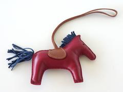 HERMES Rubis MM Rodeo Horse Bag Charm Rare Colour New