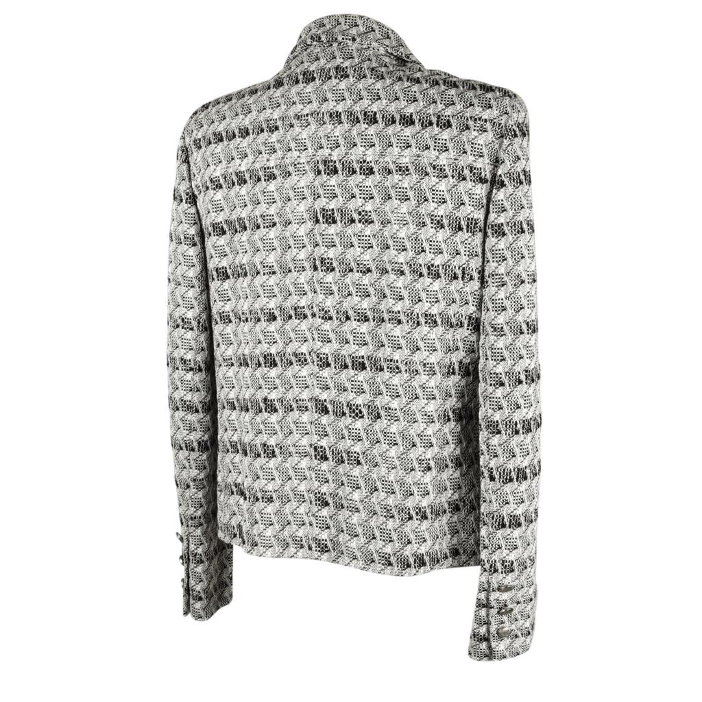 Chanel Jacket 05P Tweed Subtle Silver Thread 44 / 10 9