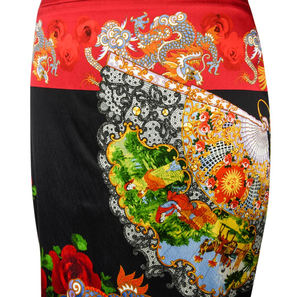 Women's Dolce&Gabbana Collectors Dress Asian Print Rear Desing Element 40 / 4