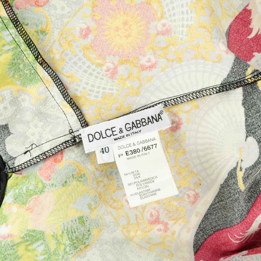 Dolce&Gabbana Collectors Dress Asian Print Rear Desing Element 40 / 4 4