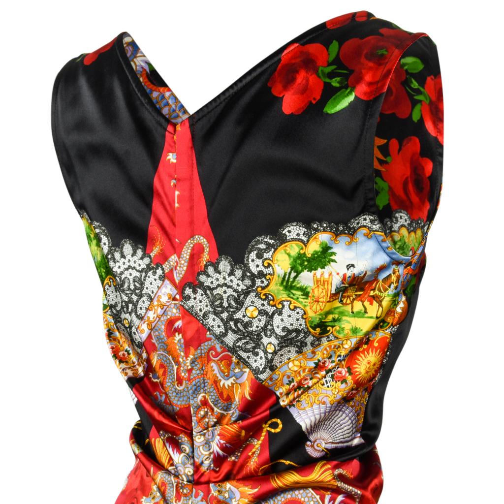 Dolce&Gabbana Collectors Dress Asian Print Rear Desing Element 40 / 4 1