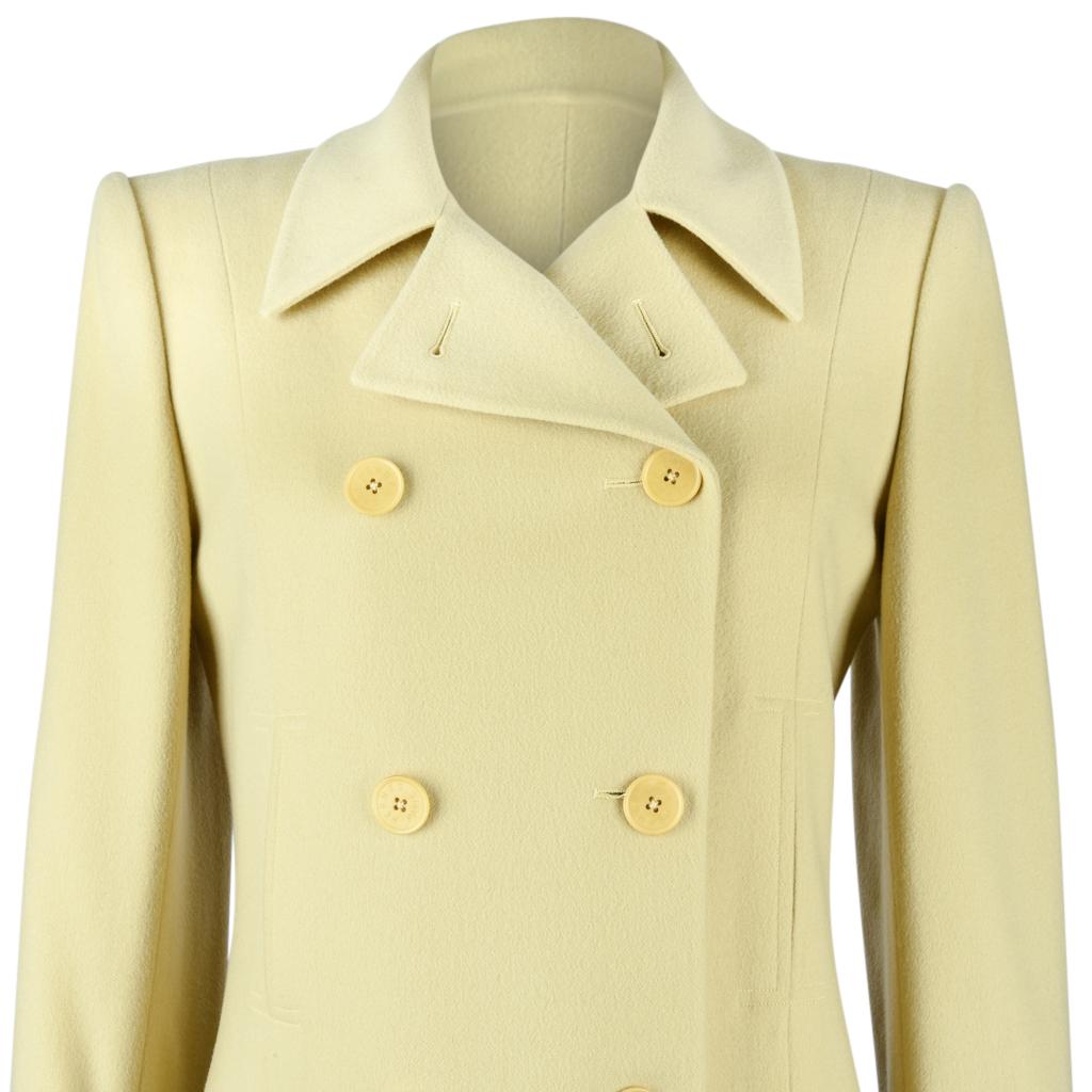 Gray Hermes Vintage Jacket / Car Coat Pale Celadon Green Remarkable Cut 38