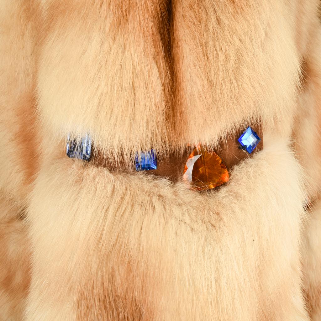 Women's Russian Sable Fur Coat / Jacket Jeweled Unique Striking 6 / 8