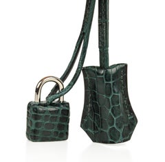 Hermes Birkin 40 Sac Vert Fonce Matte Porosus Crocodile Palladium