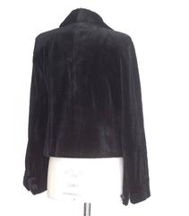 ZANDRA RHODES jacket vintage jean style sheared black mink  4