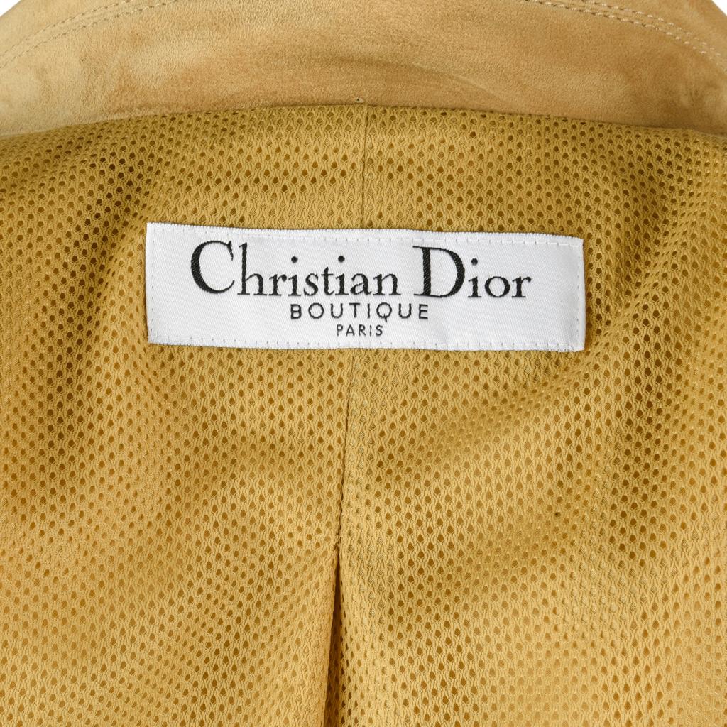 Christian Dior Jacket Suede Fringe Subtle Embroidery Superb Piece 38 / 4  For Sale 10