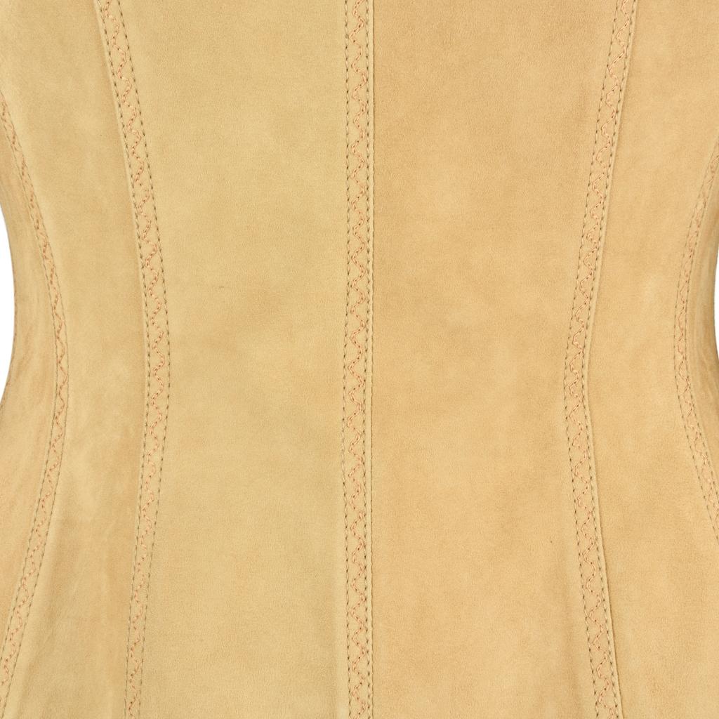 Christian Dior Jacket Suede Fringe Subtle Embroidery Superb Piece 38 / 4  For Sale 8