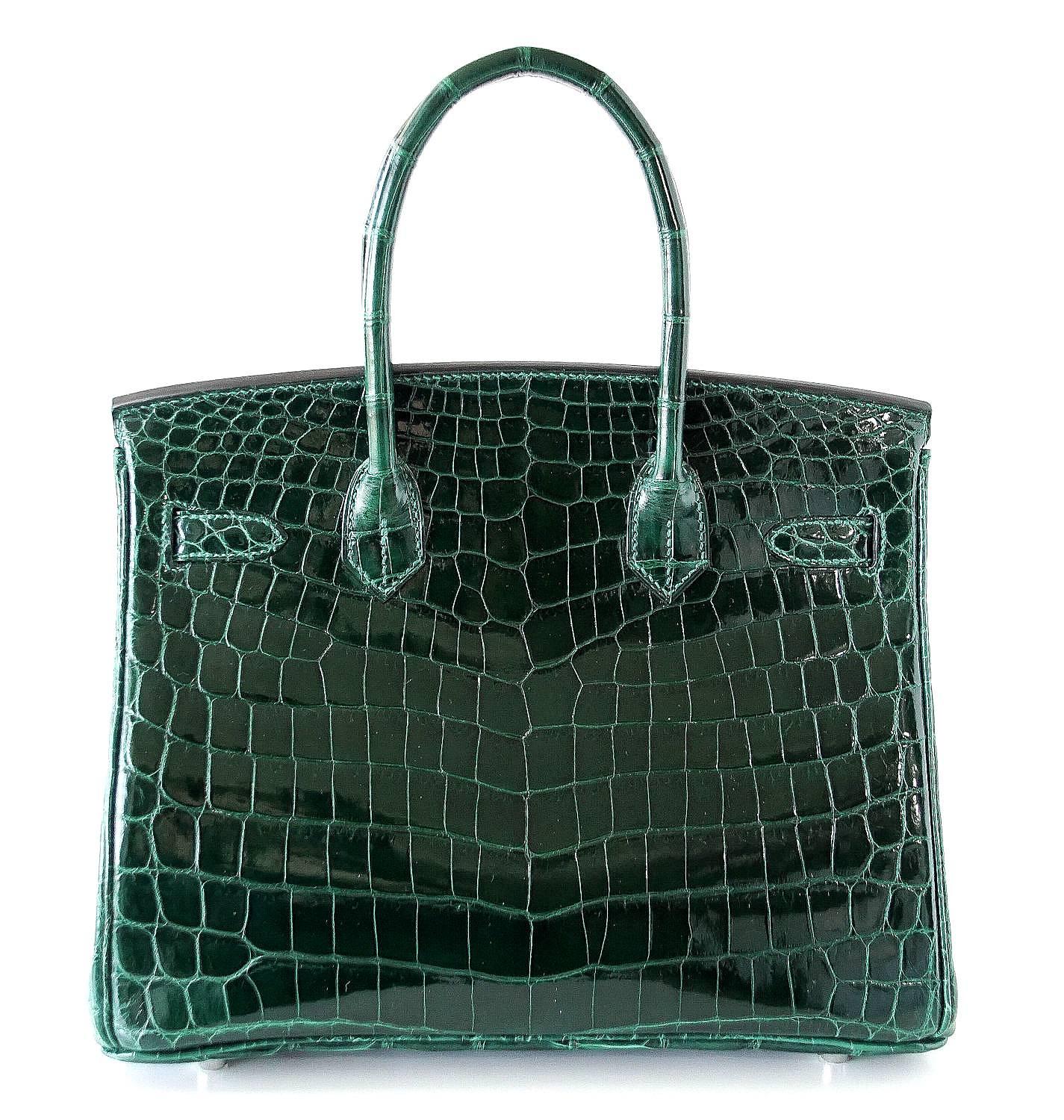 hermes birkin emerald green crocodile