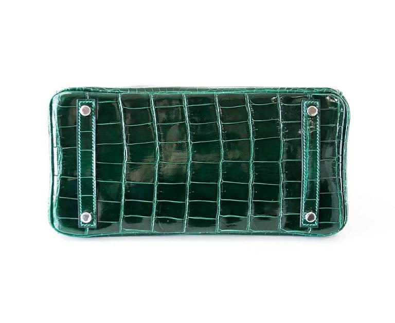 Hermes Birkin 30 Bag Emerald Emeraude Green Crocodile Palladium at