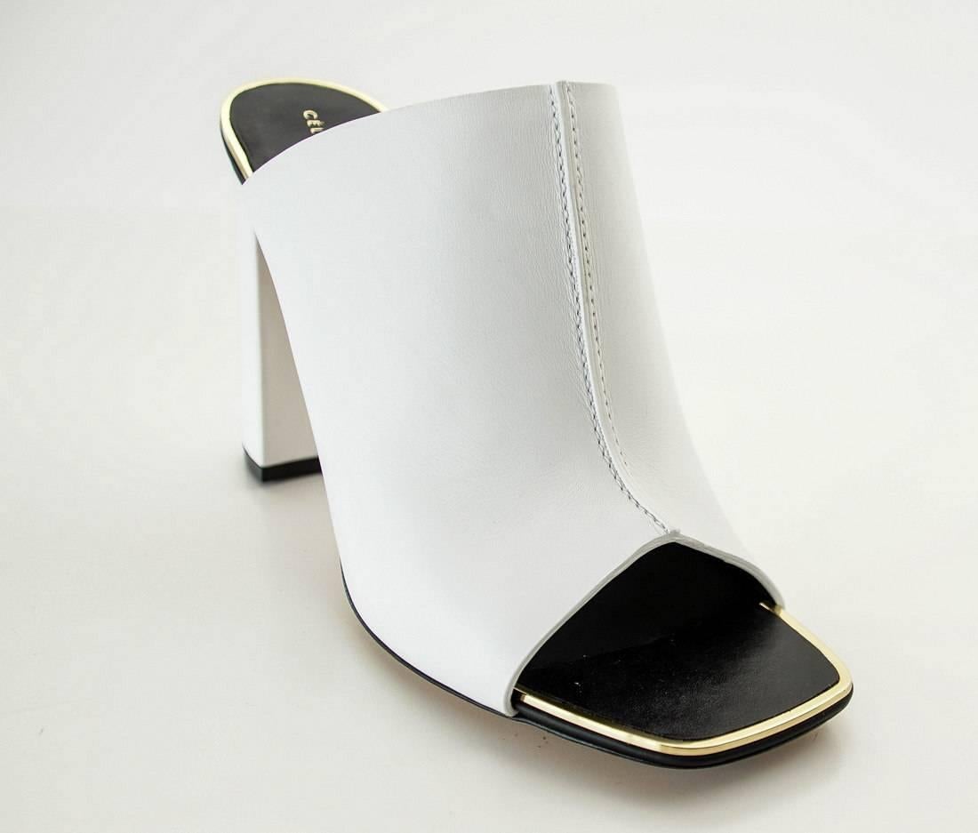 celine black and white shoes