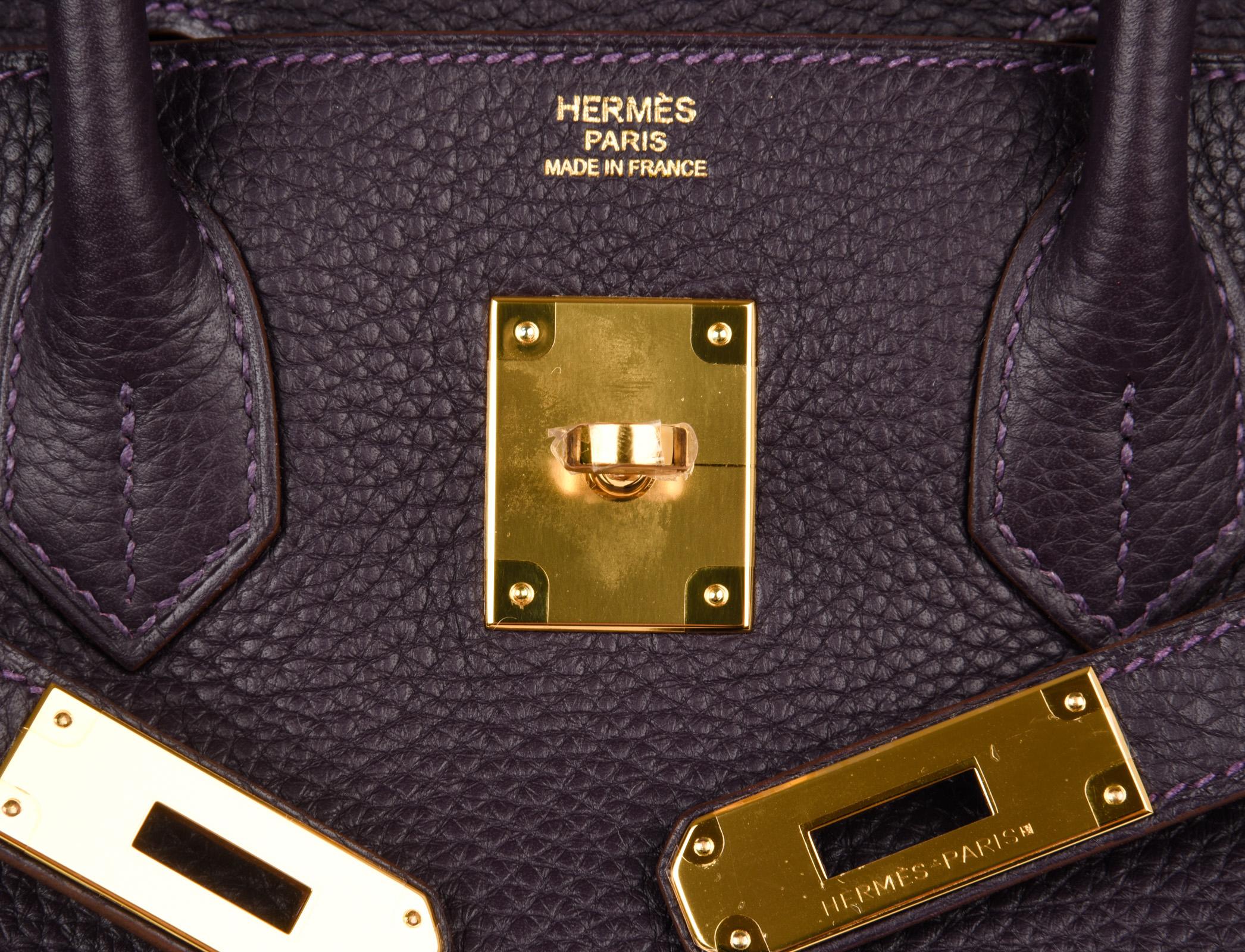 Hermes Birkin 30 Bag Rich Raisin Gold Hardware Original Colour Togo at ...