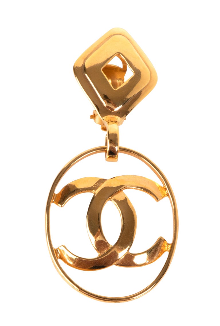 Chanel Hoop Vintage Earrings Worn 3 Ways Bold and Fabulous Rare For