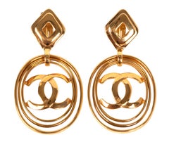 Chanel Hoop Vintage Earrings Worn 3 Ways Bold and Fabulous Rare