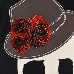 Philipp Plein Couture Top Black Skull and Diamante Tee M
