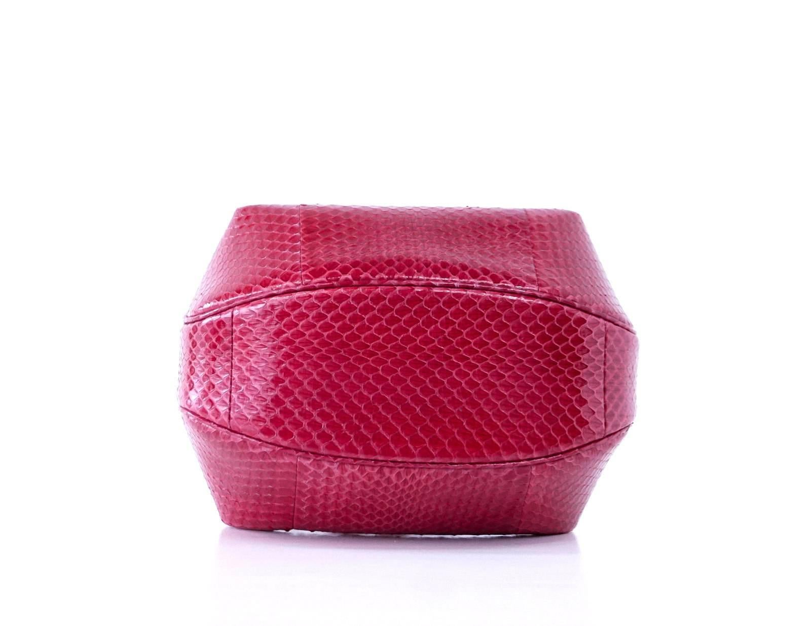 Gabriela Hearst Nina Bag Small Red Snakeskin Limited Edition In New Condition In Miami, FL