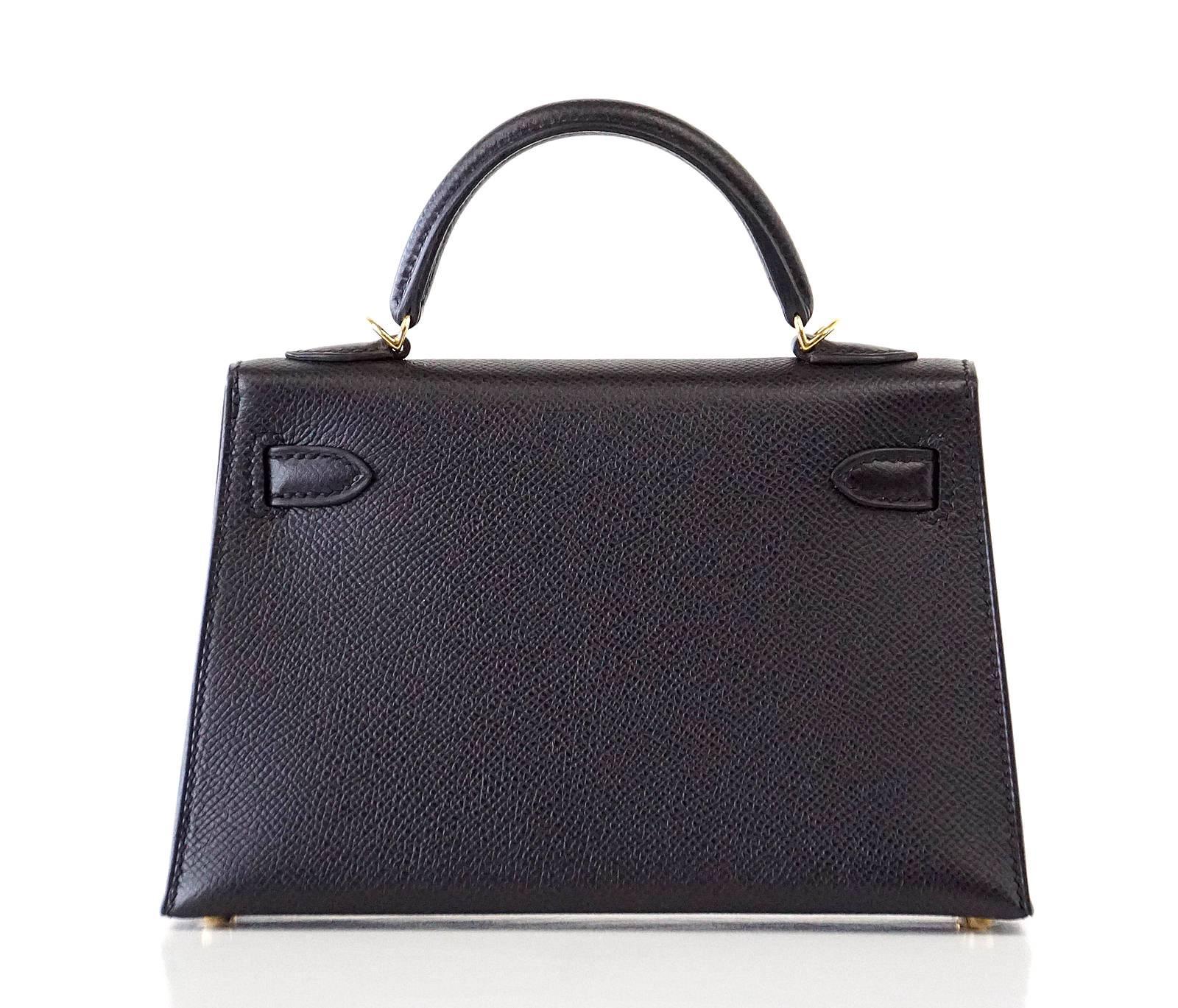 The talk about town is the new VIP Limited Edition Hermes Kelly 20 Mini ll in Black Epsom.
Coveted with gold hardware.   
Comes with signature HERMES box, shoulder strap, and  sleeper.
**The photos below are for the Black bag only. The Rose Lipstick