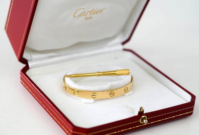 Cartier Love Bracelet Clic 18k Gold Vintage At 1stdibs Cartier Love Bracelet Clic 18k Gold Vintage In Excellent Condition For Miami Fl