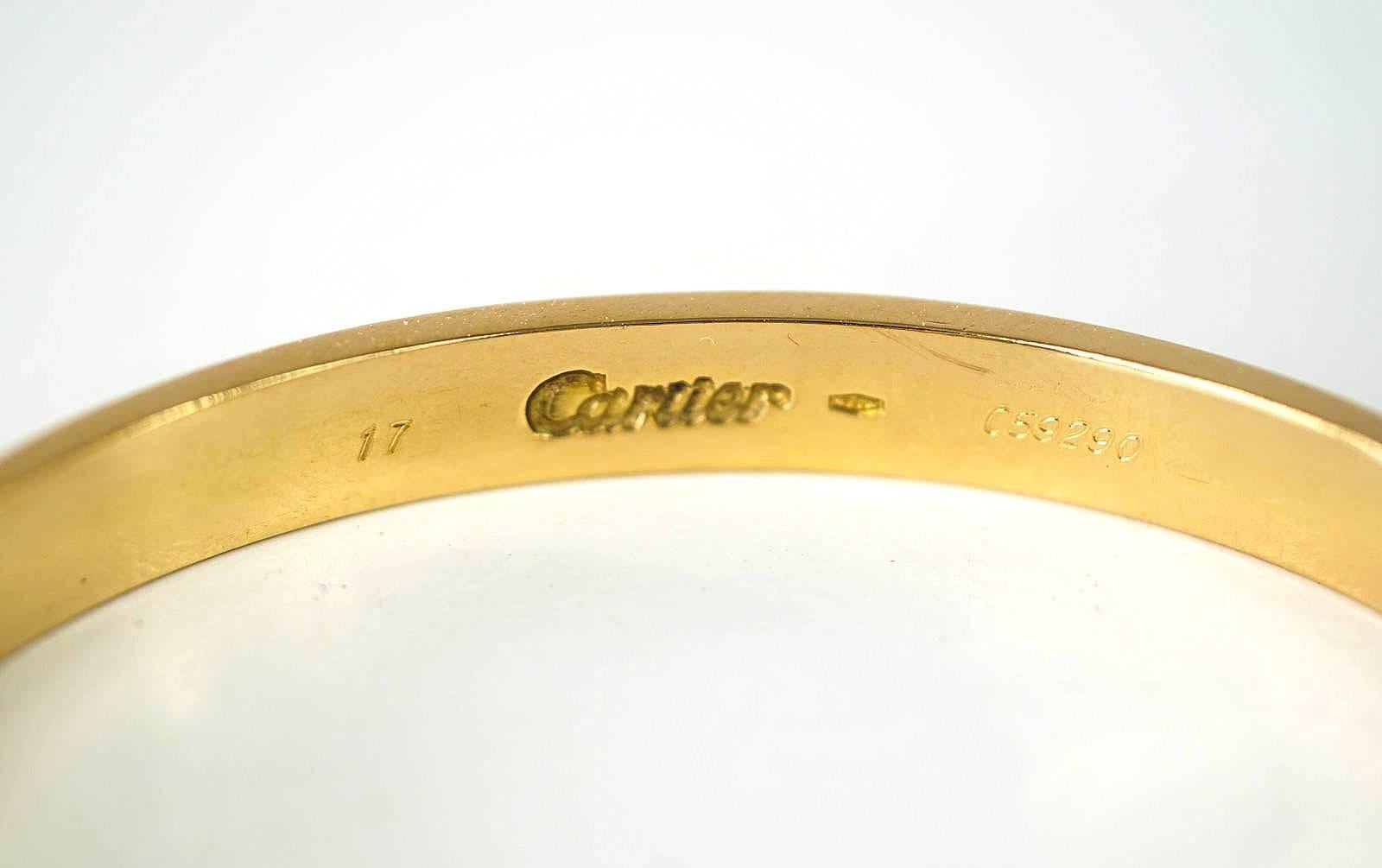 CARTIER Love Bracelet Classic 18K Gold Vintage In Excellent Condition In Miami, FL