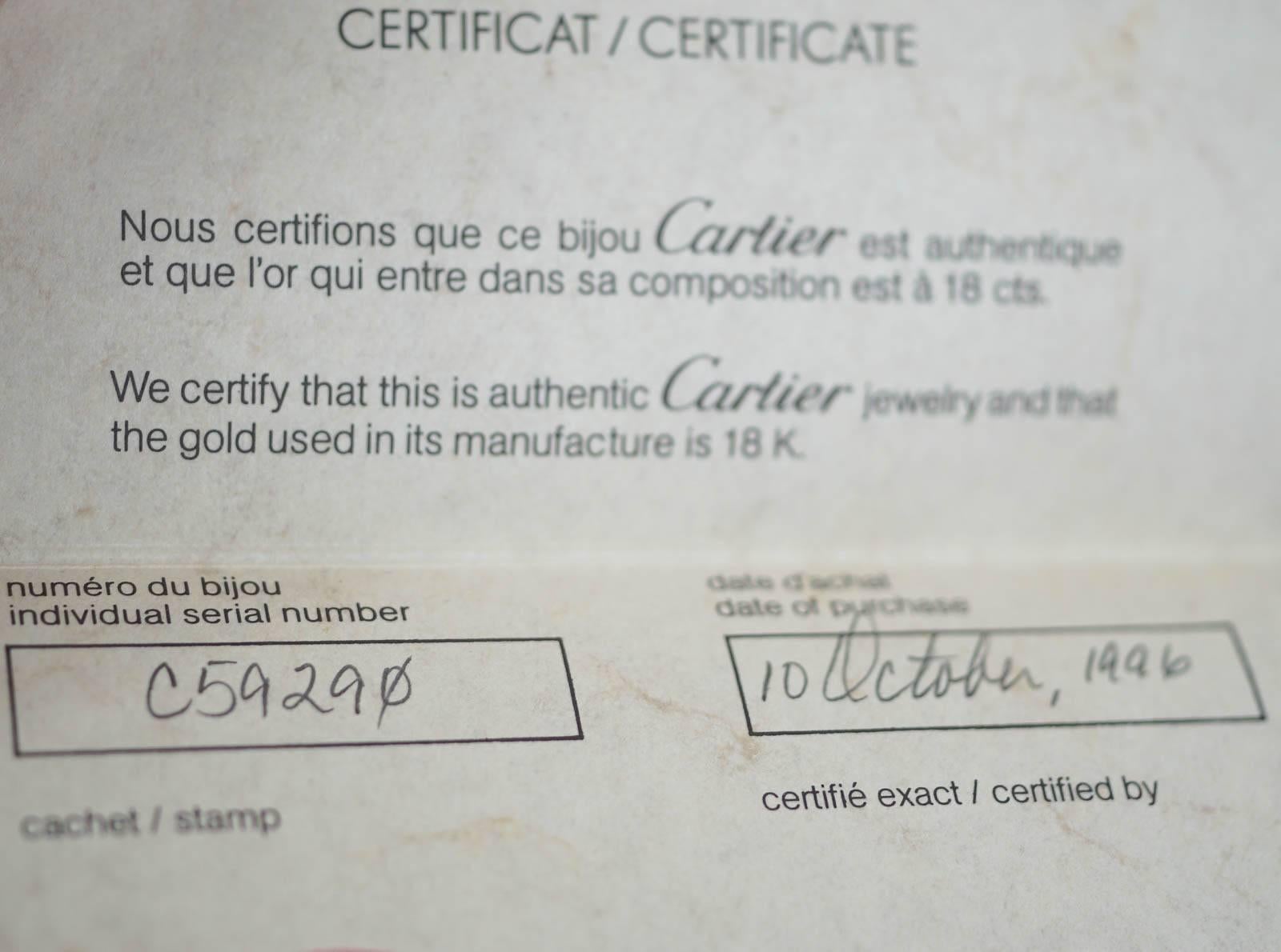 CARTIER Love Bracelet Classic 18K Gold Vintage 1