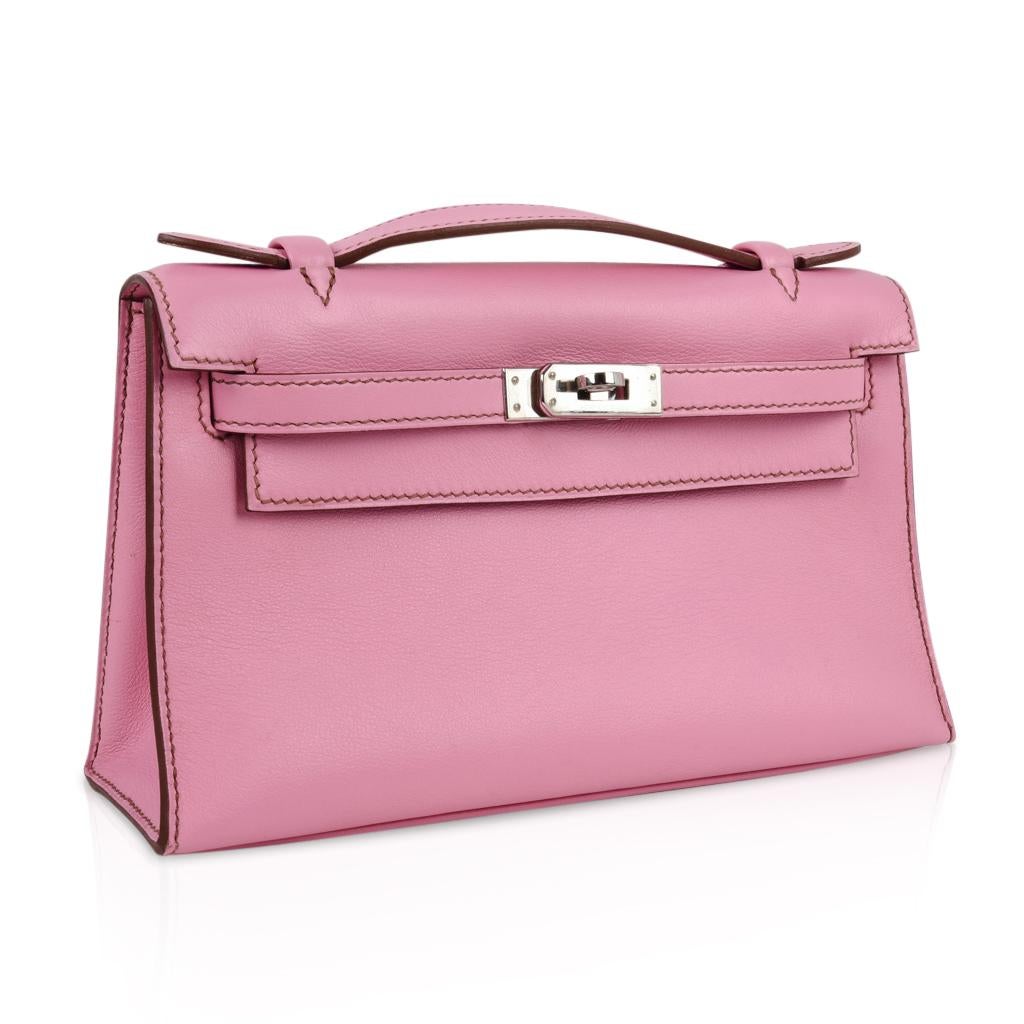 Hermes Kelly Pochette Coveted 5P Pink Holy Grail New In New Condition In Miami, FL