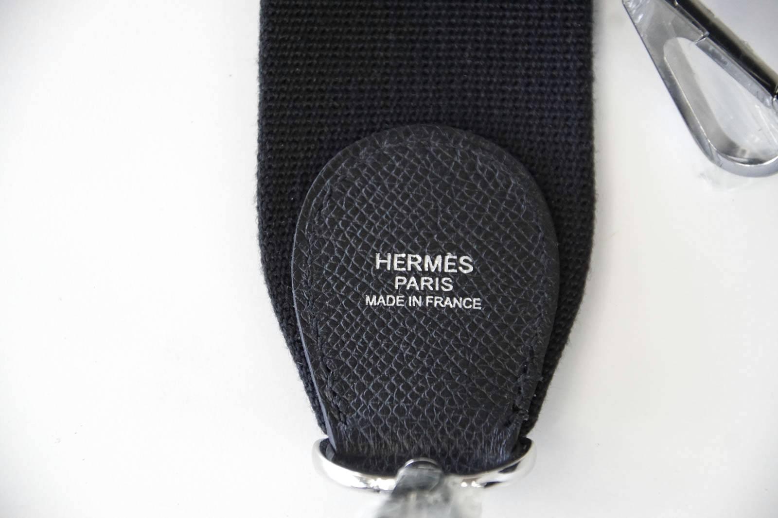 Women's HERMES Bag Evelyne lll GM Black Epsom Supple Leather Palladium