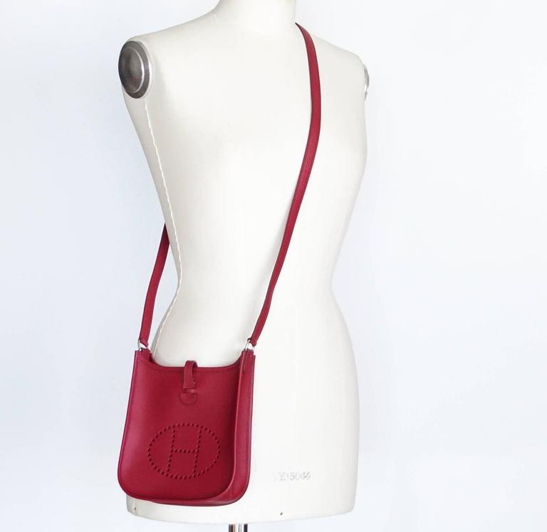 hermes evelyne bag red
