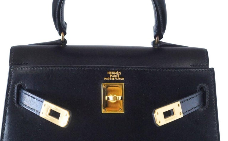 Hermes Kelly 20 Mini Sellier Vintage Bag Box Leather Gold Hardware