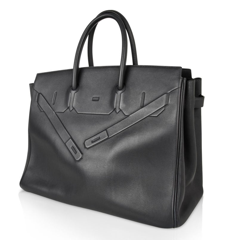 Hermes Shadow Birkin 35 Bag Ardoise Evercalf Leather Limited Edition