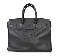 Hermes Shadow Birkin 35 Sac Ardoise Cuir Evercalf Edition Limitée Rare