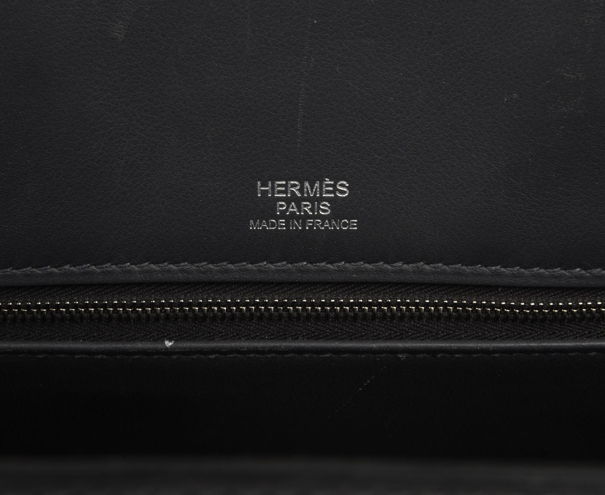 Women's or Men's Hermes Shadow Birkin 35 Bag Ardoise Evercalf Leather Limited Edition Rare