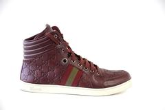 GUCCI Men's Chardonnay Logo Embossed High Top Sneaker 9 G