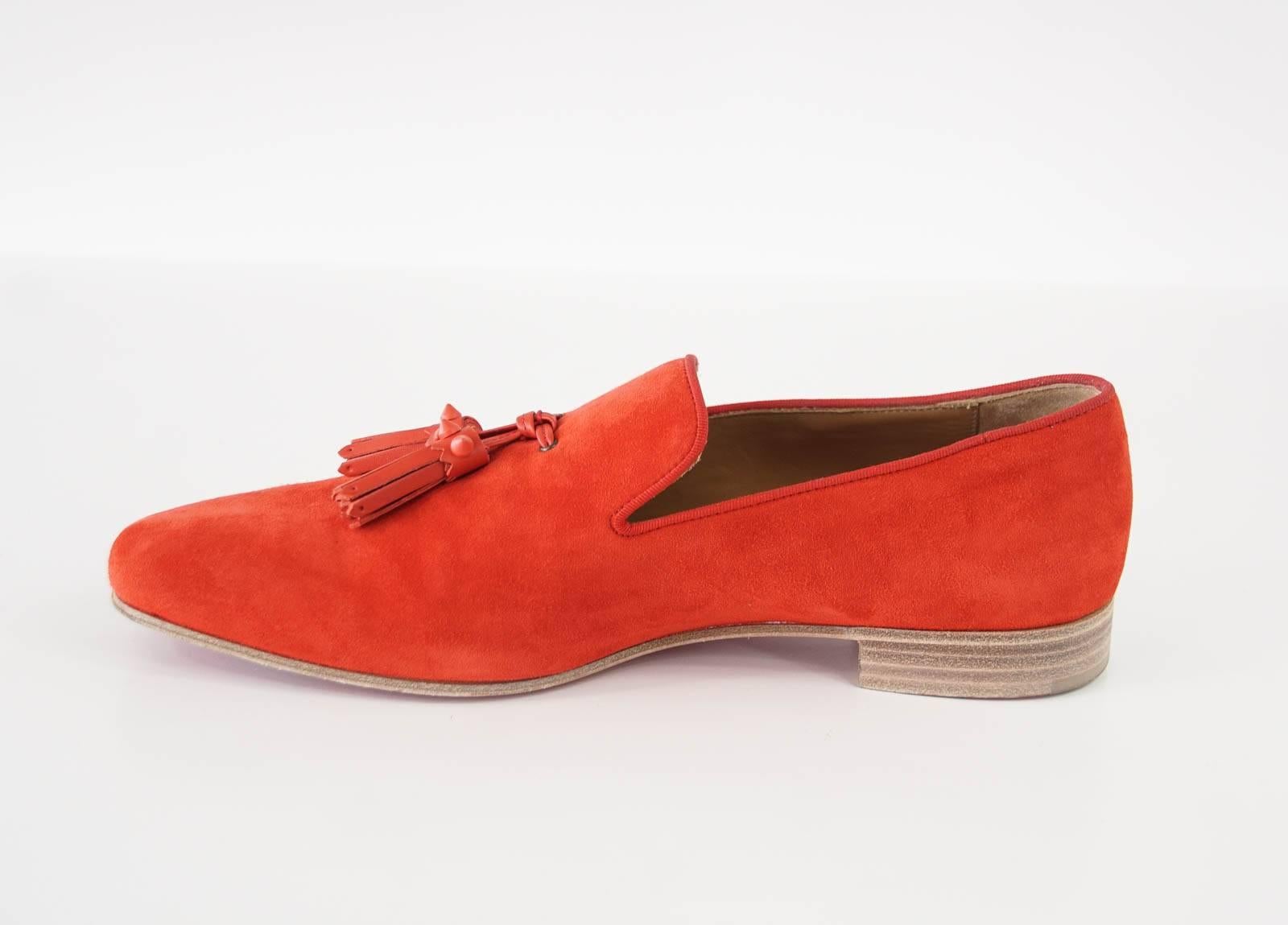 red suede loafers mens