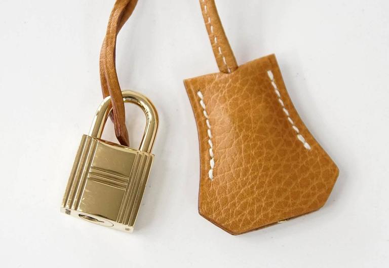 Hermes Kelly 32 Sellier Bag Vintage Sable Ardennes Leather Gold Hardware at  1stDibs