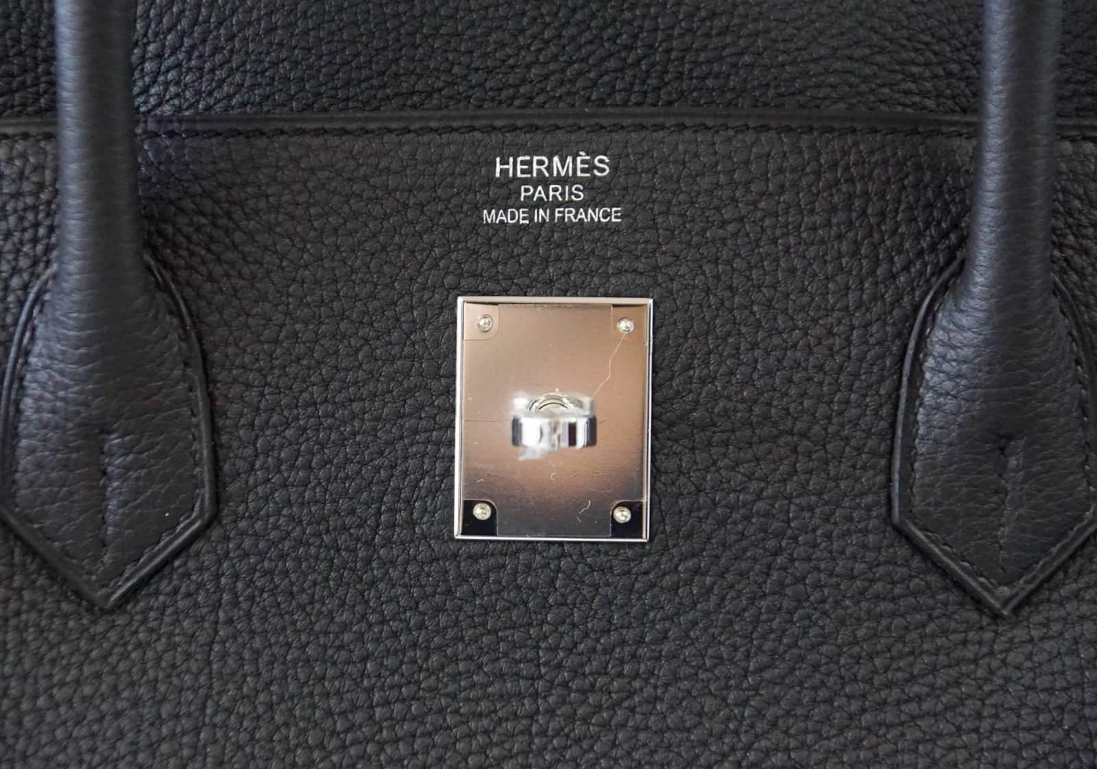 Guaranteed authentic classic rich Matte Black HERMES Birkin.
Togo leather.  
Comes with lock, keys, clochette, sleeper, raincoat and signature HERMES box. 
NEW or NEVER WORN.
final sale


BAG MEASURES:
LENGTH  40cm / 15.75"
TALL    29cm / 