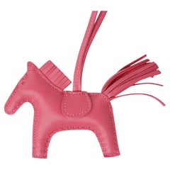 Hermes Rodeo PM Bag Charm Rose Azalee